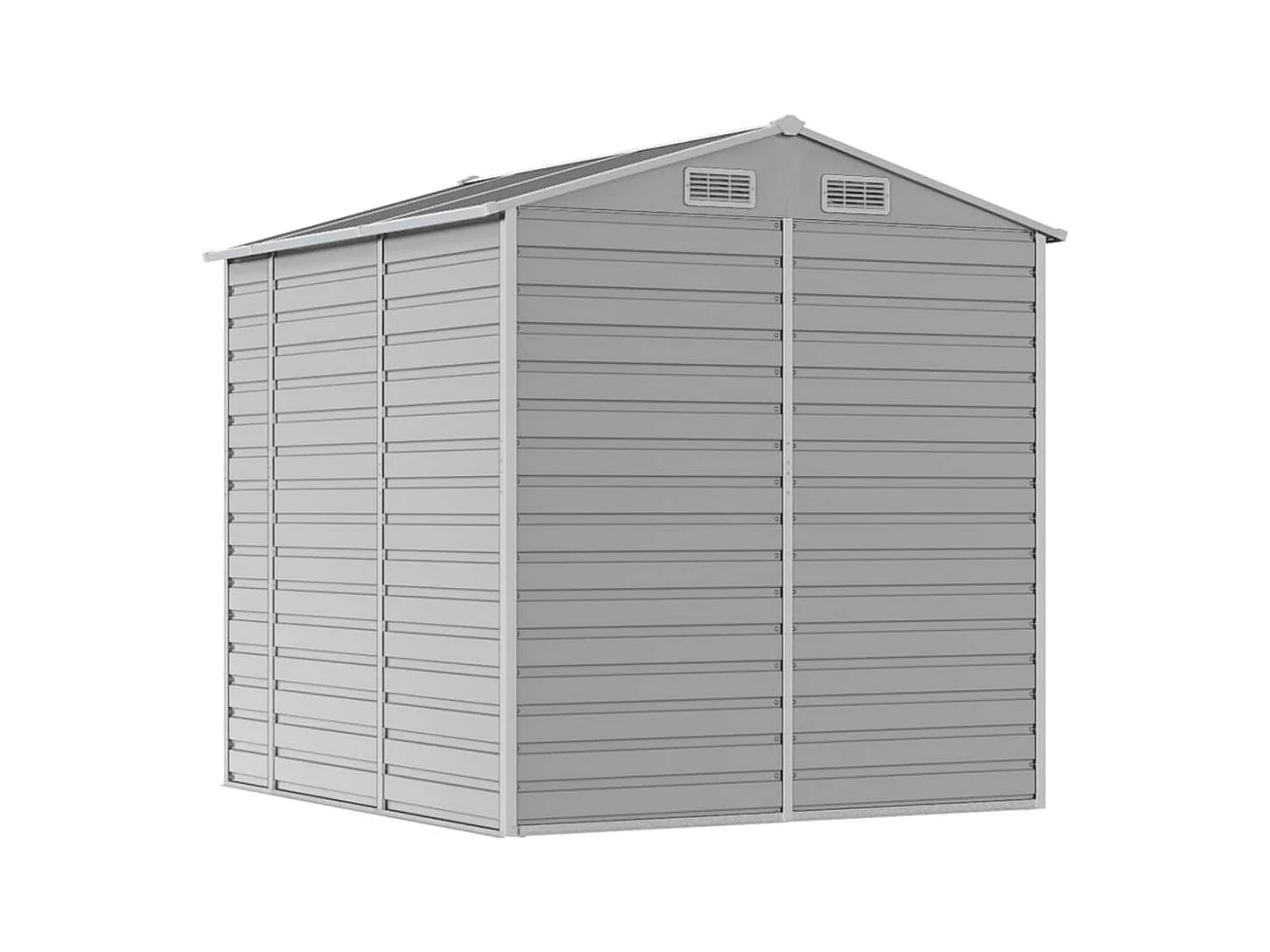 Tampa  Abri de jardin gris clair 191x215x198 cm acier galvanisé