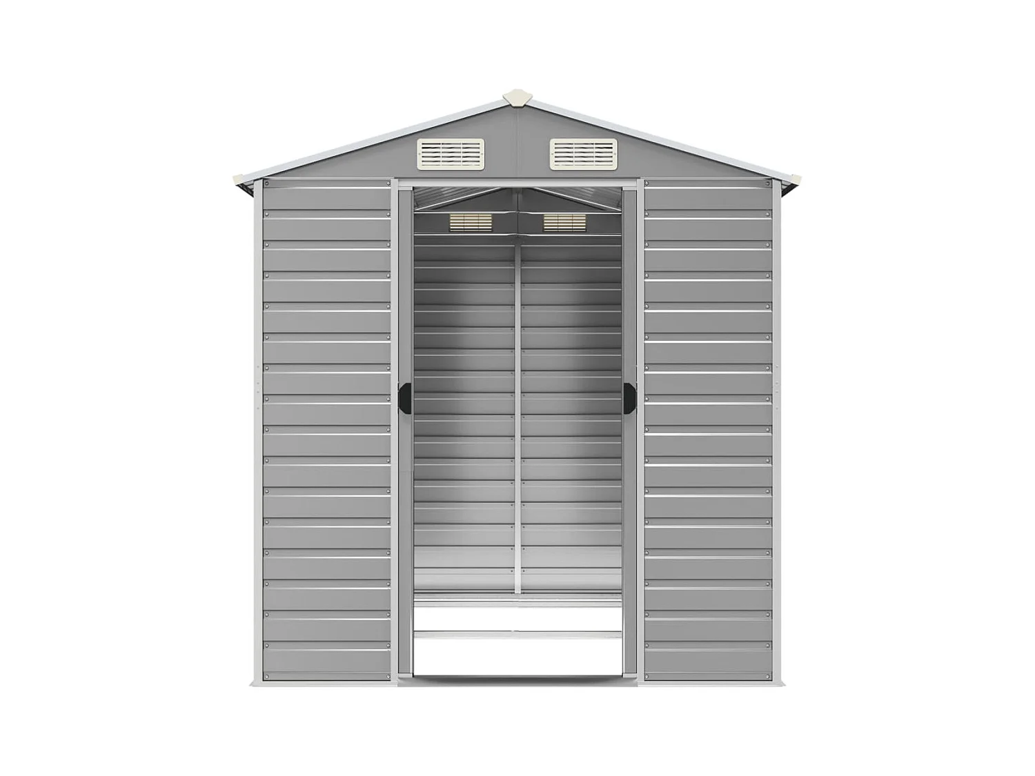 Tampa  Abri de jardin gris clair 191x215x198 cm acier galvanisé