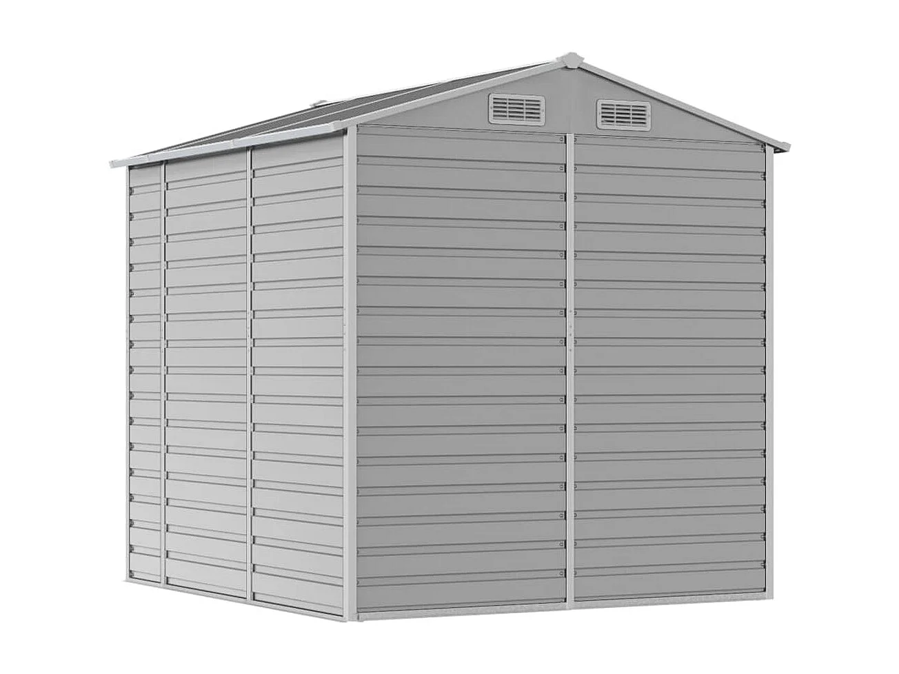 Tampa  Abri de jardin gris clair 191x215x198 cm acier galvanisé