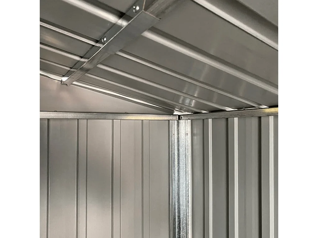 Tampa  Abri de jardin gris clair 191x215x198 cm acier galvanisé