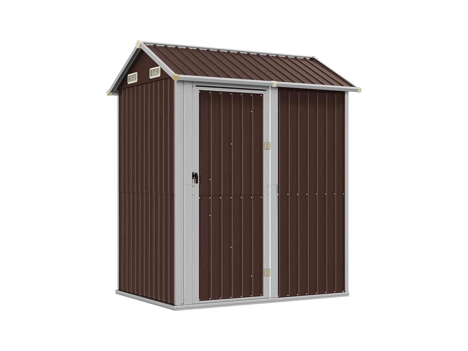 Solveig  Abri de jardin marron 192x152,5x237 cm acier galvanisé