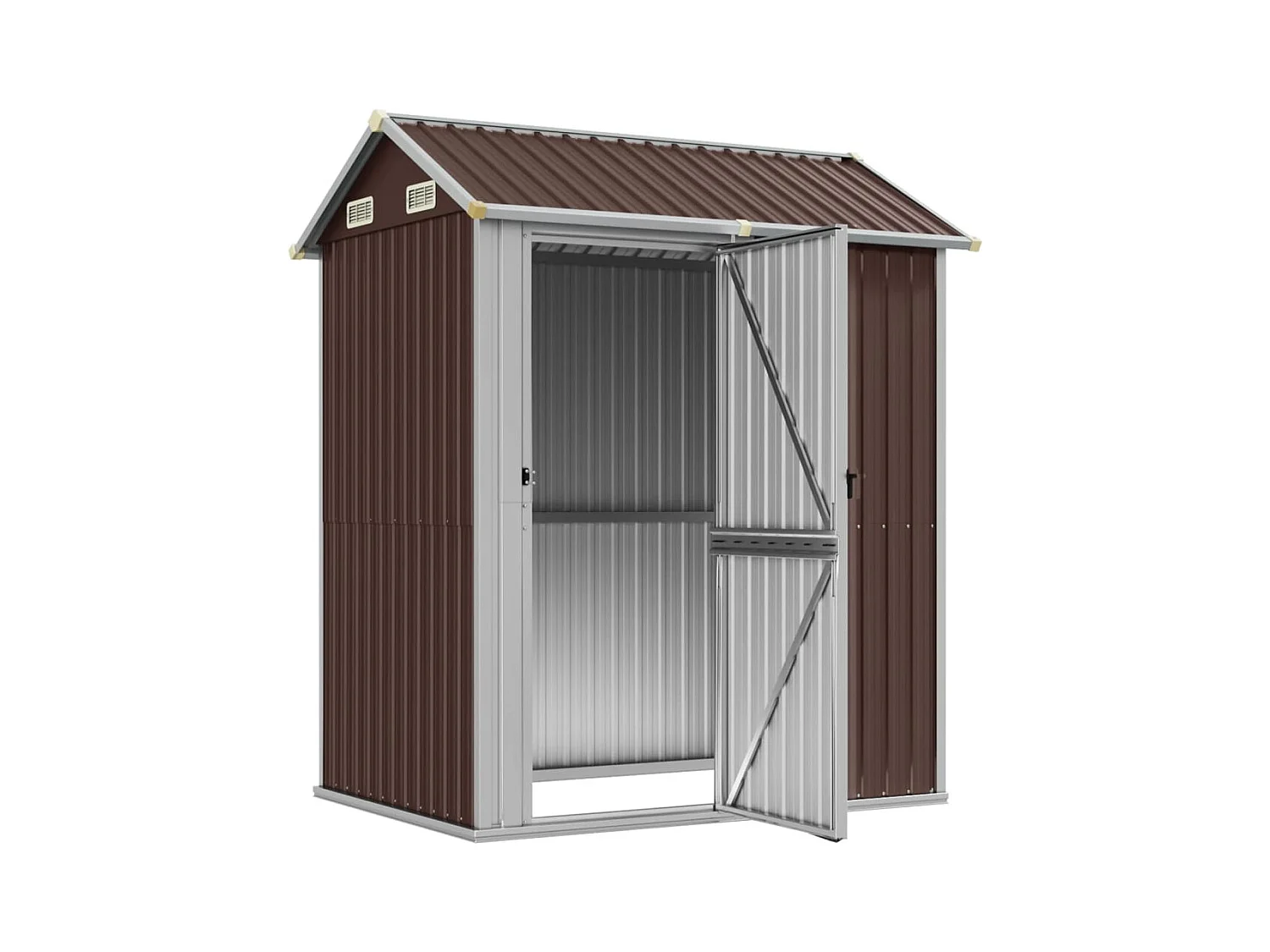 Solveig  Abri de jardin marron 192x152,5x237 cm acier galvanisé