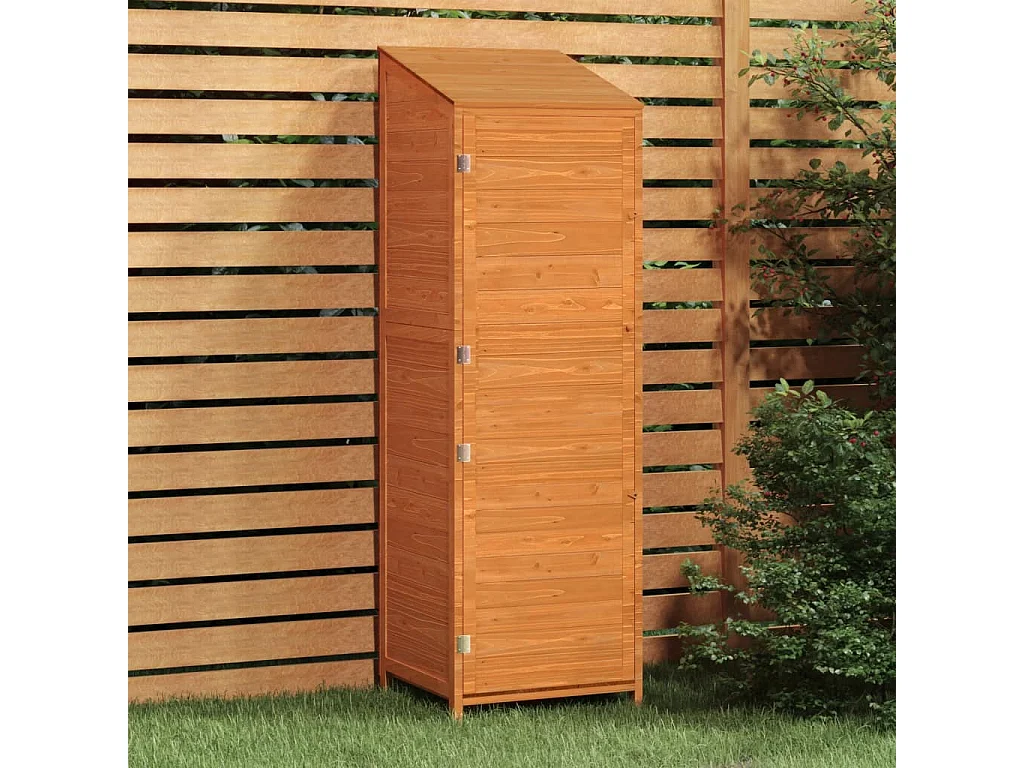 Bristol  Cobertizo de jardín madera maciza de abeto marrón 55x52x174,5cm