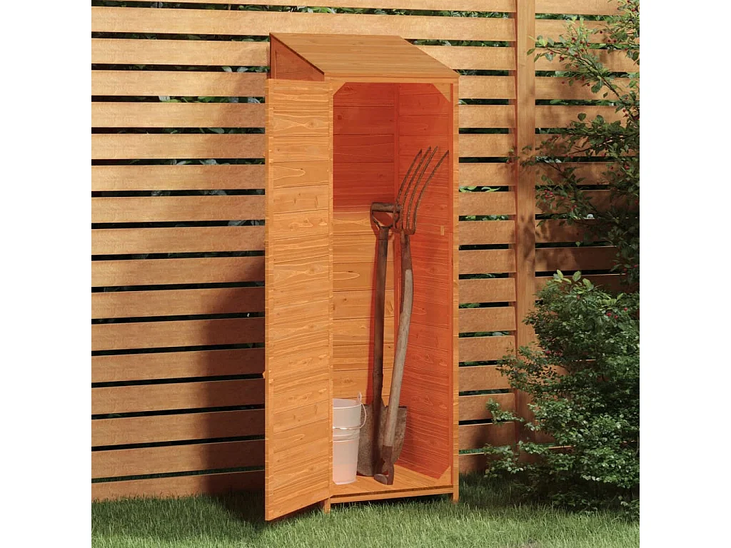 Bristol  Cobertizo de jardín madera maciza de abeto marrón 55x52x174,5cm