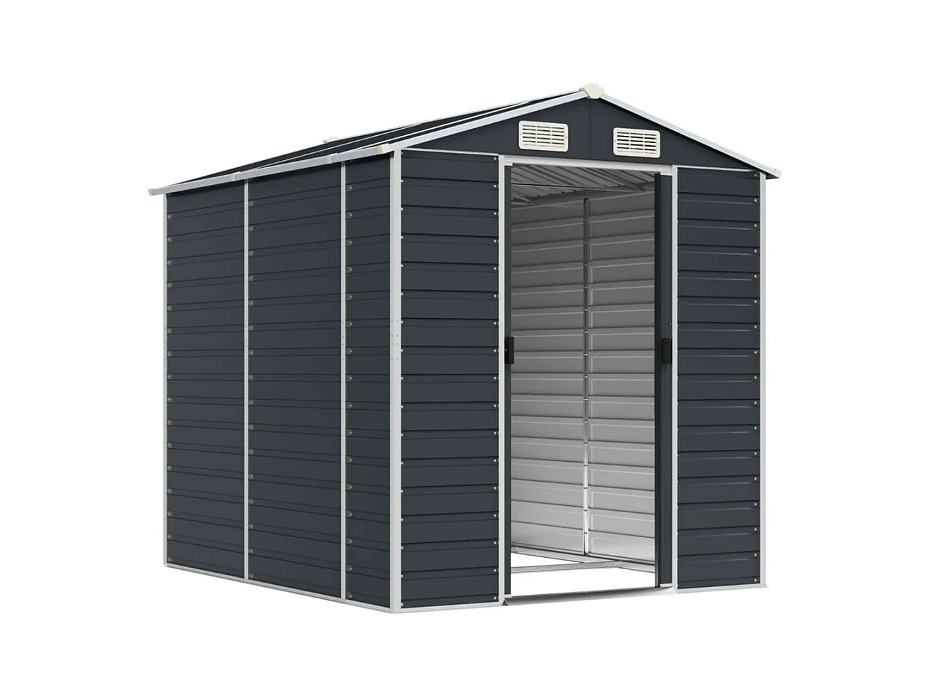 Tampa  Abri de jardin anthracite 191x215x198 cm acier galvanisé