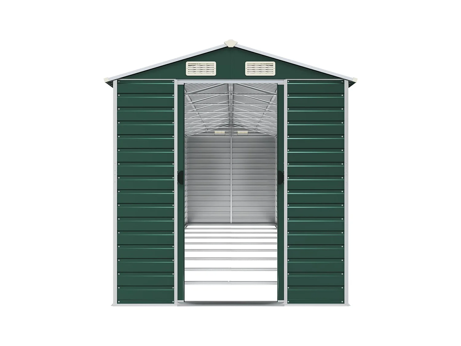 Tampa  Abri de jardin vert 191x810x198 cm acier galvanisé