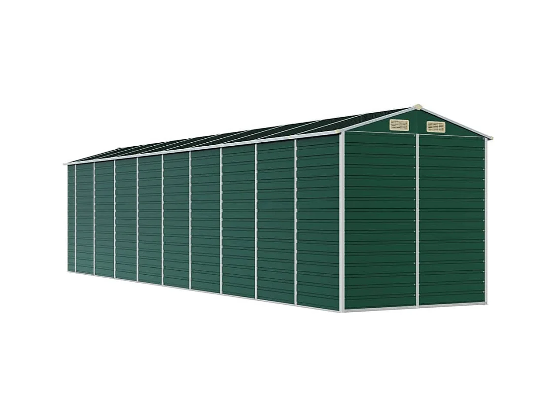 Tampa  Abri de jardin vert 191x810x198 cm acier galvanisé