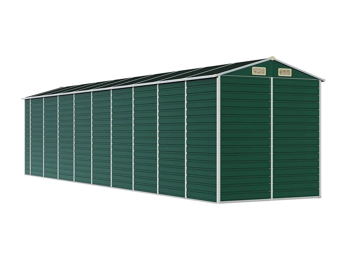 Tampa  Abri de jardin vert 191x810x198 cm acier galvanisé