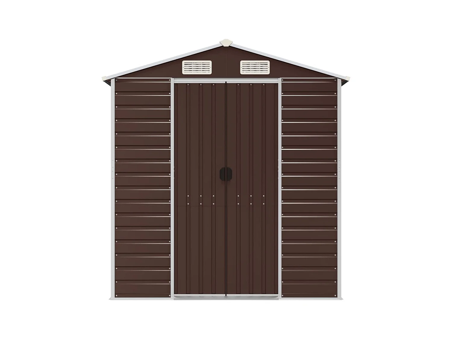 Tampa  Abri de jardin marron 191x640x198 cm acier galvanisé