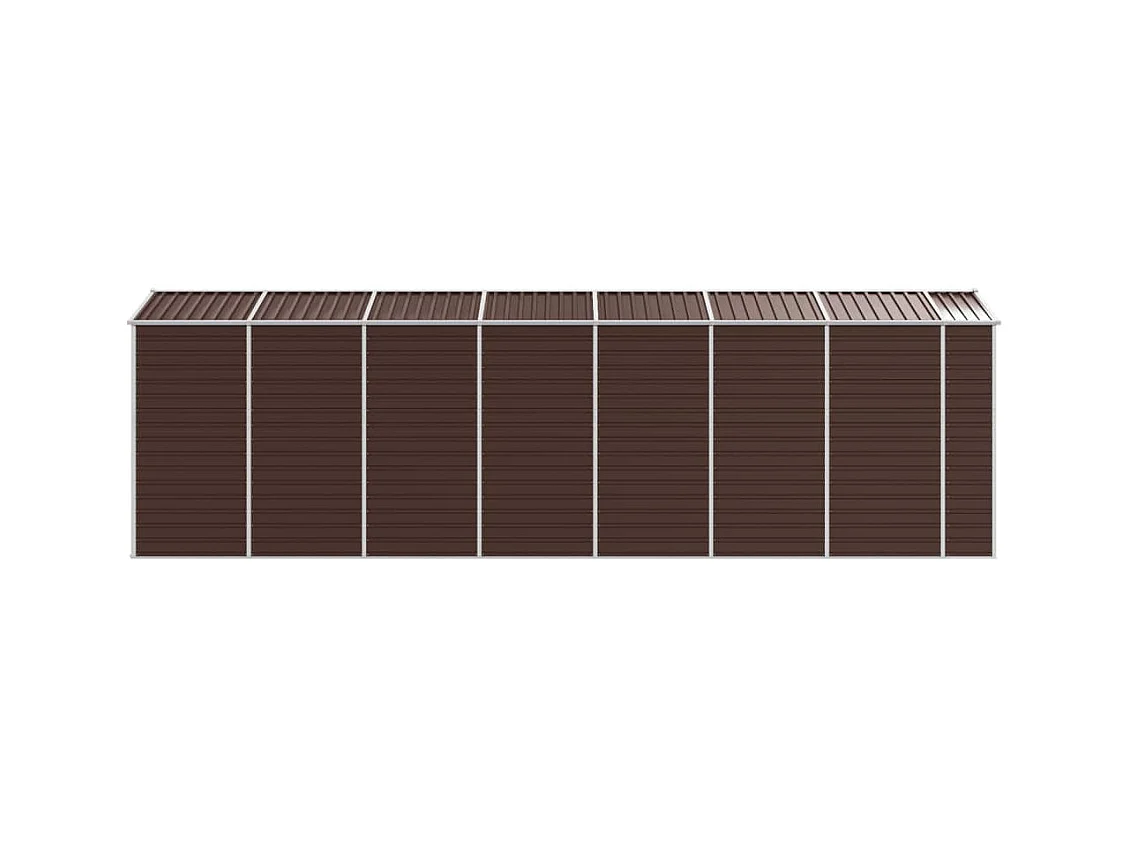 Tampa  Abri de jardin marron 191x640x198 cm acier galvanisé