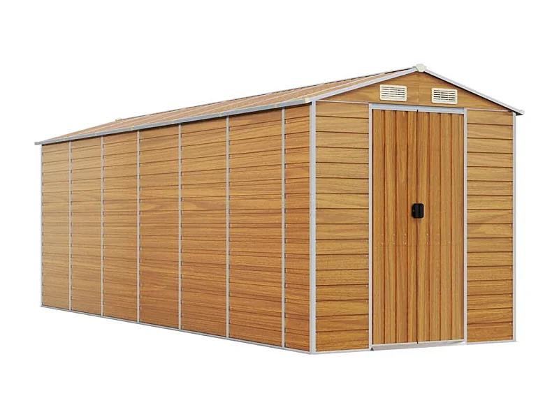 Tampa  Tuinschuur 191x555x198 cm gegalvaniseerd staal lichtbruin