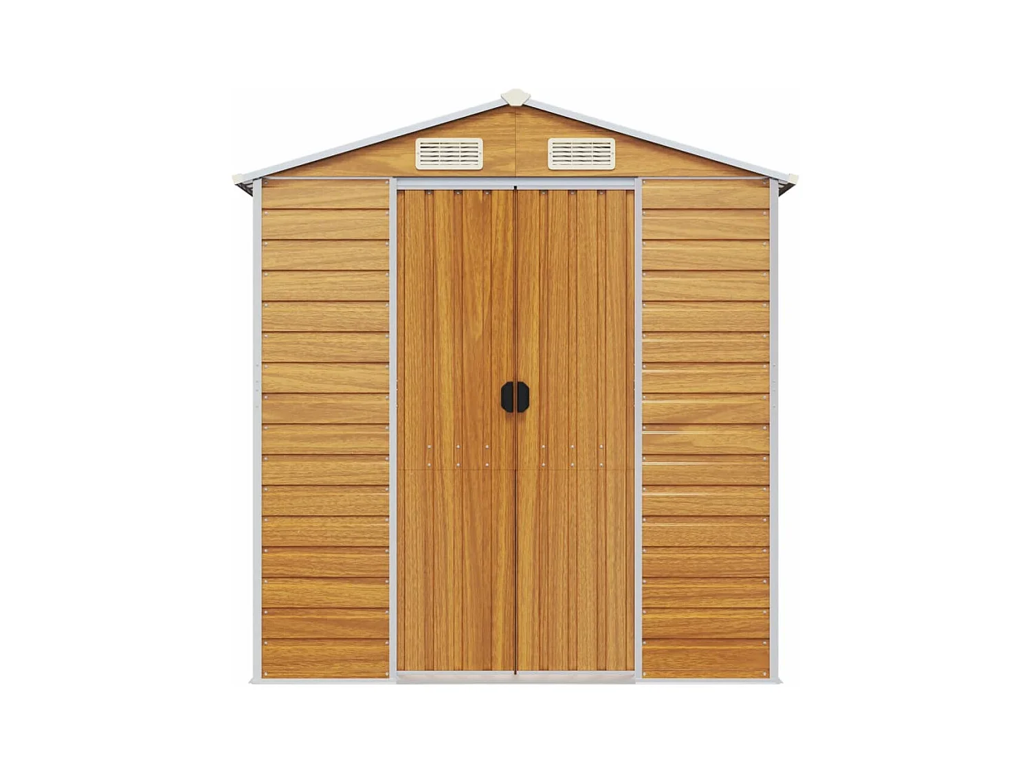 Tampa  Abri de jardin marron clair 191x555x198 cm acier galvanisé