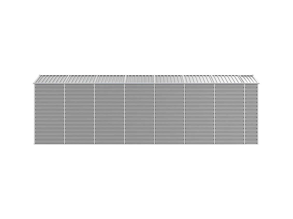 Tampa  Abri de jardin gris clair 191x640x198 cm acier galvanisé