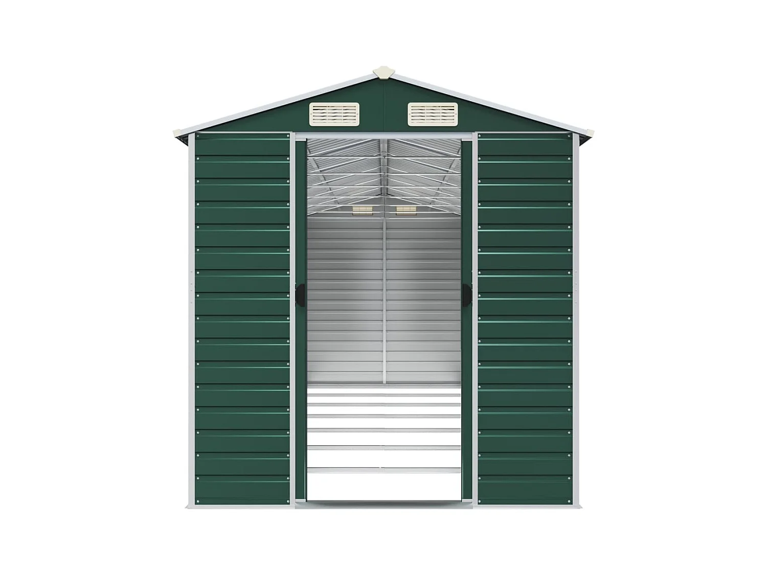 Tampa  Abri de jardin vert 191x640x198 cm acier galvanisé