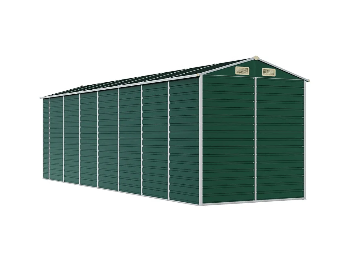Tampa  Abri de jardin vert 191x640x198 cm acier galvanisé