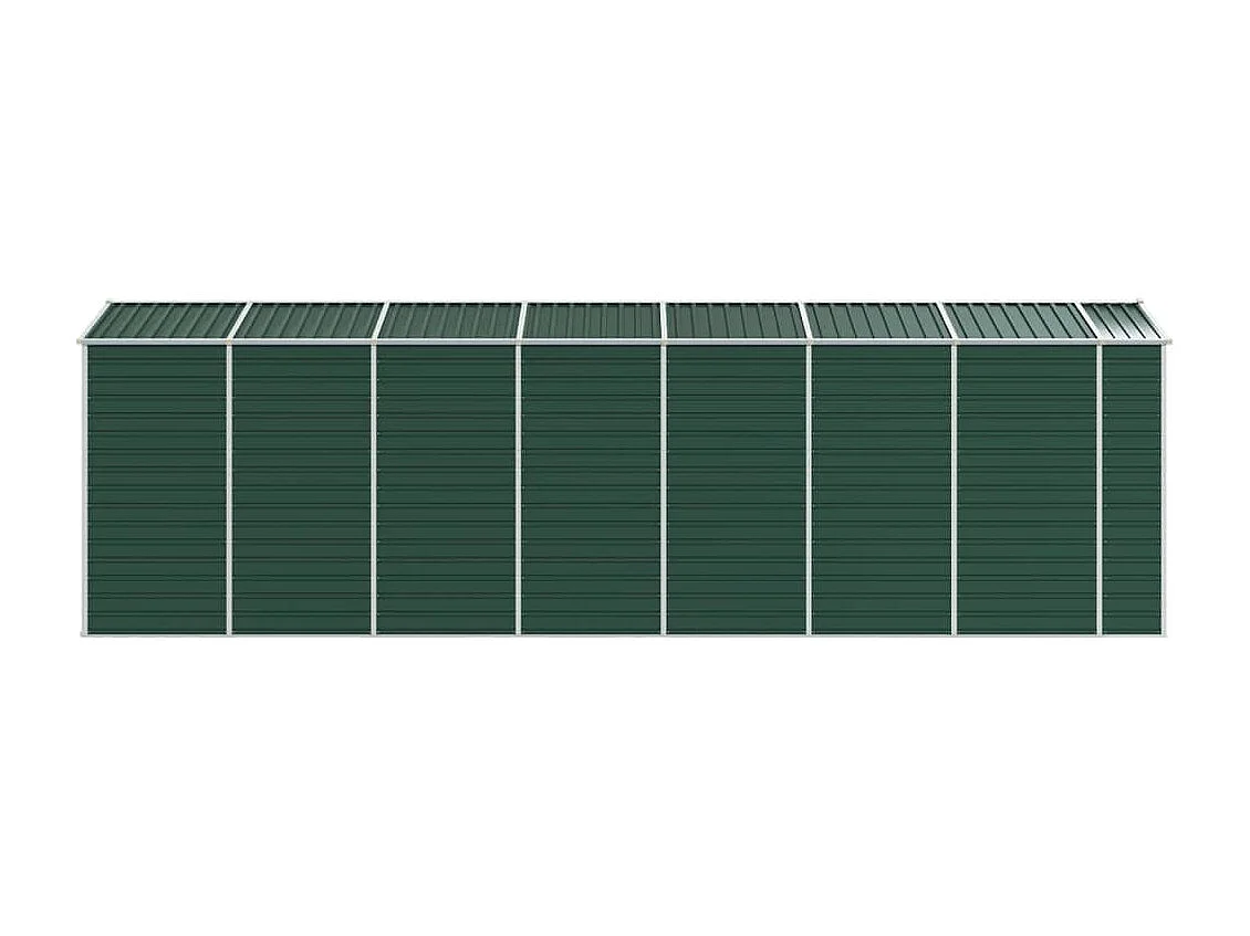 Tampa  Cobertizo de jardín acero galvanizado verde 191x640x198 cm