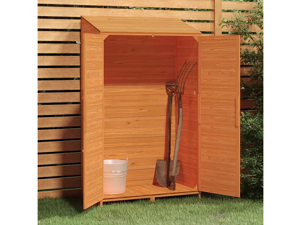 Bristol  Cobertizo de jardín madera maciza abeto marrón 102x52x174,5cm