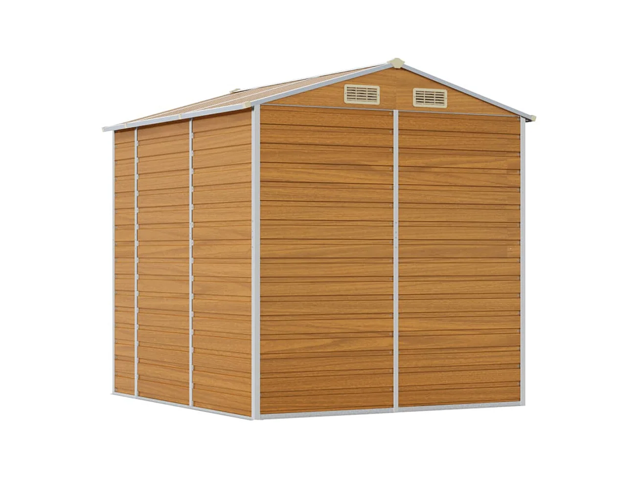 Tampa  Abri de jardin marron clair 191x215x198 cm acier galvanisé