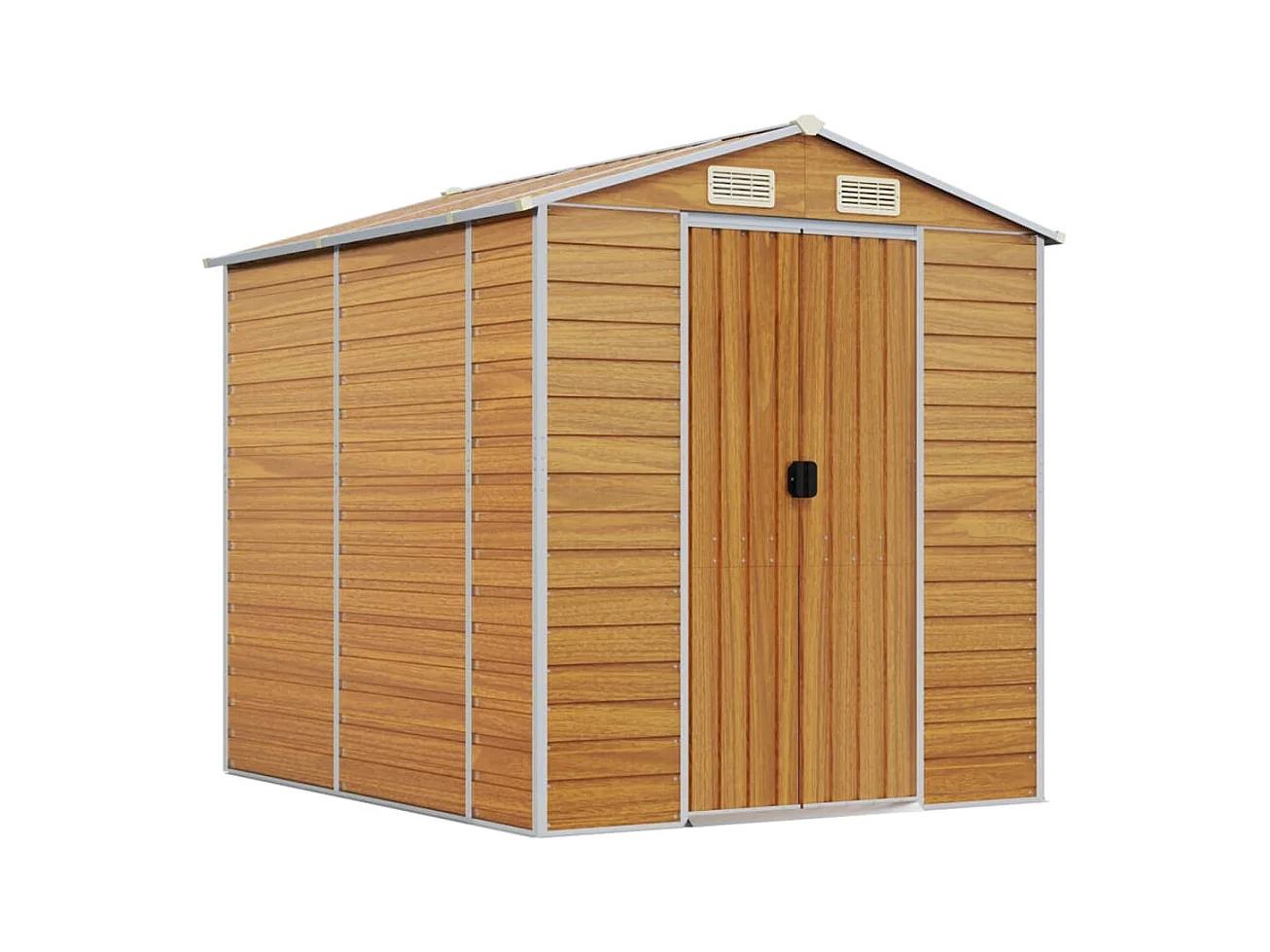 Tampa  Caseta de jardín acero galvanizado marrón claro 191x215x198 cm