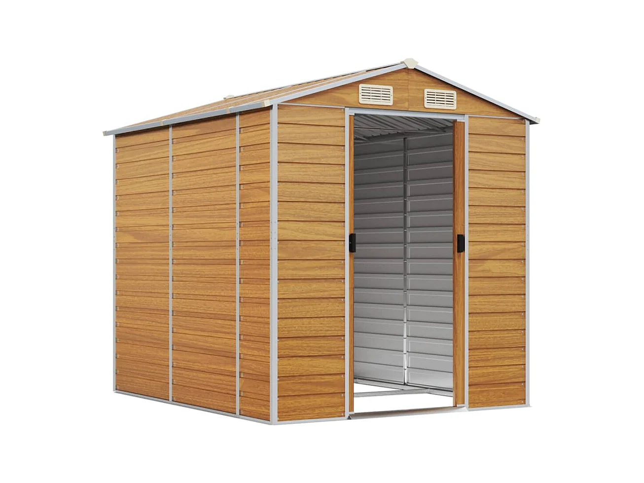 Tampa  Abri de jardin marron clair 191x215x198 cm acier galvanisé