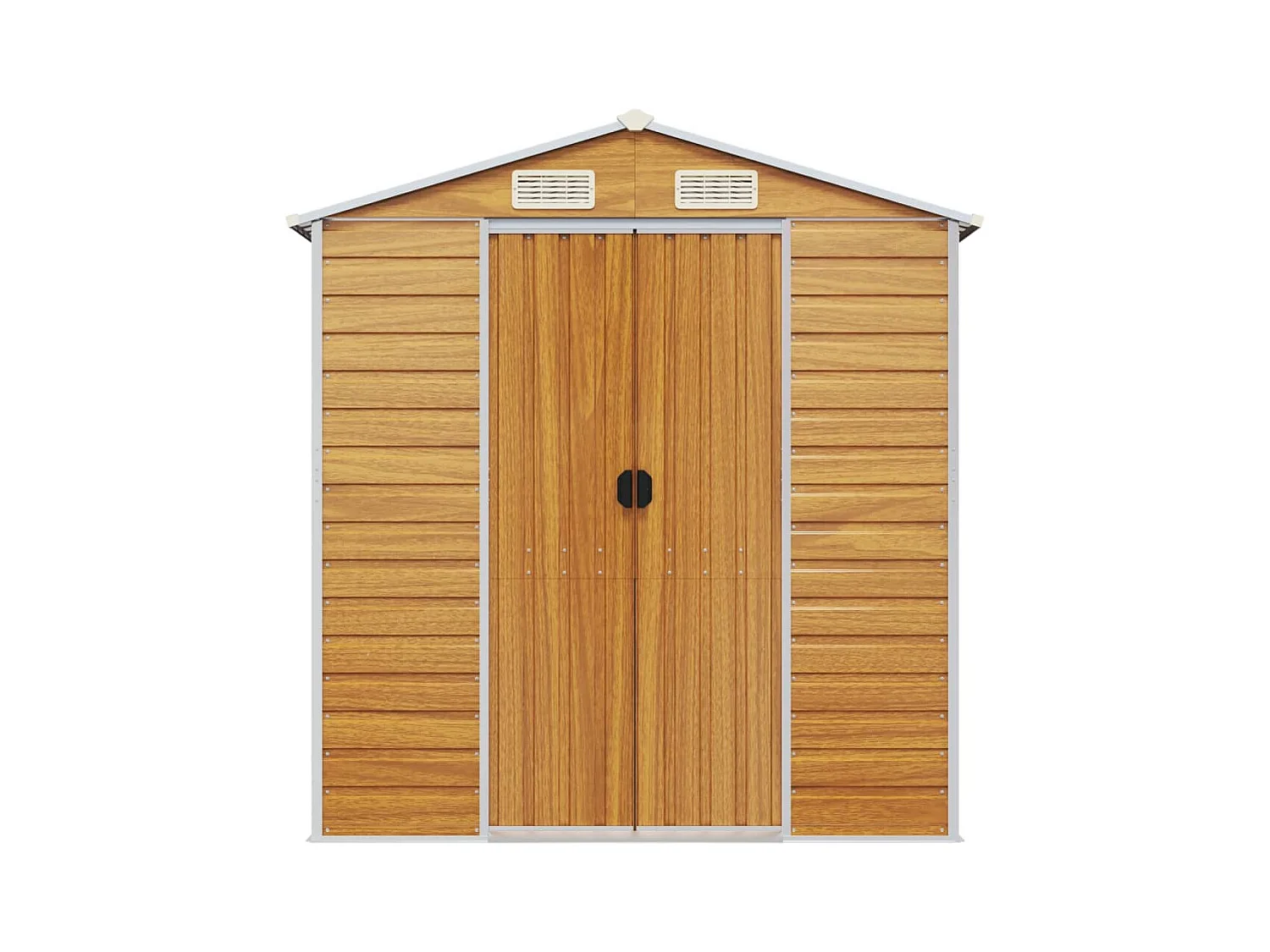 Tampa  Abri de jardin marron clair 191x215x198 cm acier galvanisé