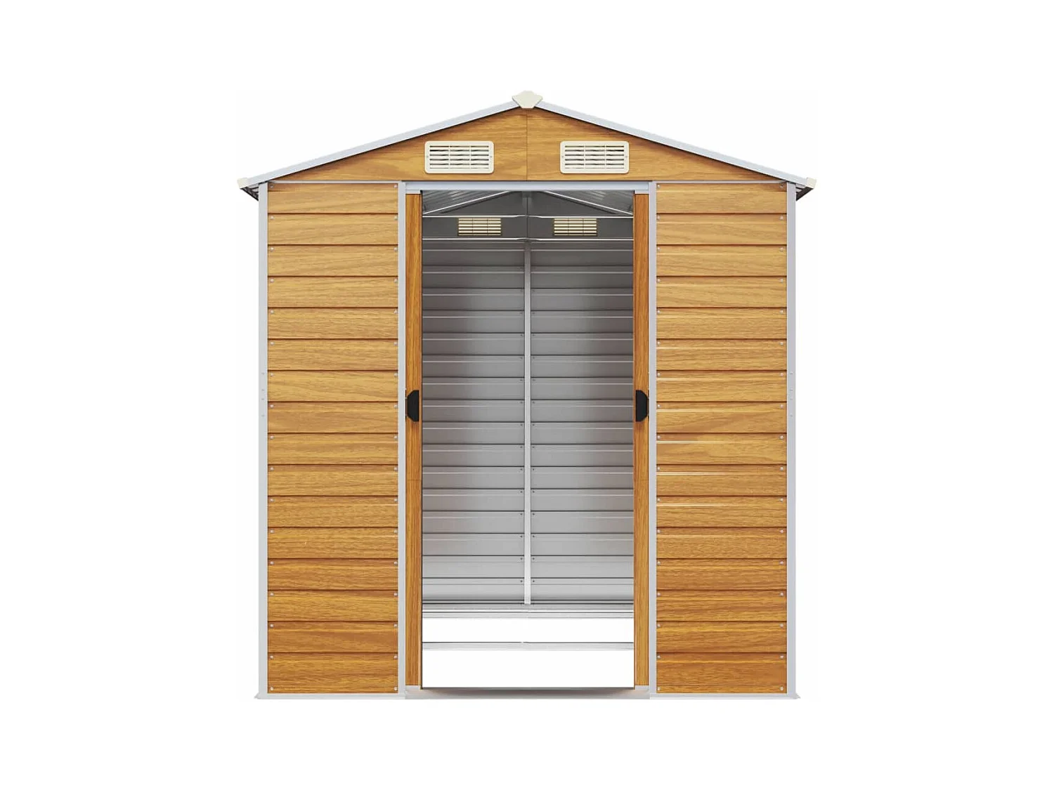 Tampa  Abri de jardin marron clair 191x215x198 cm acier galvanisé