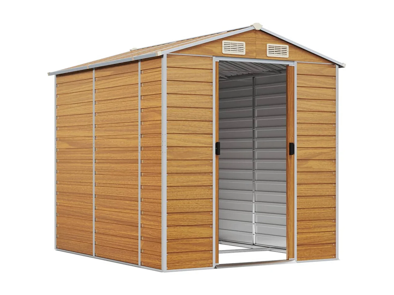 Tampa  Abri de jardin marron clair 191x215x198 cm acier galvanisé