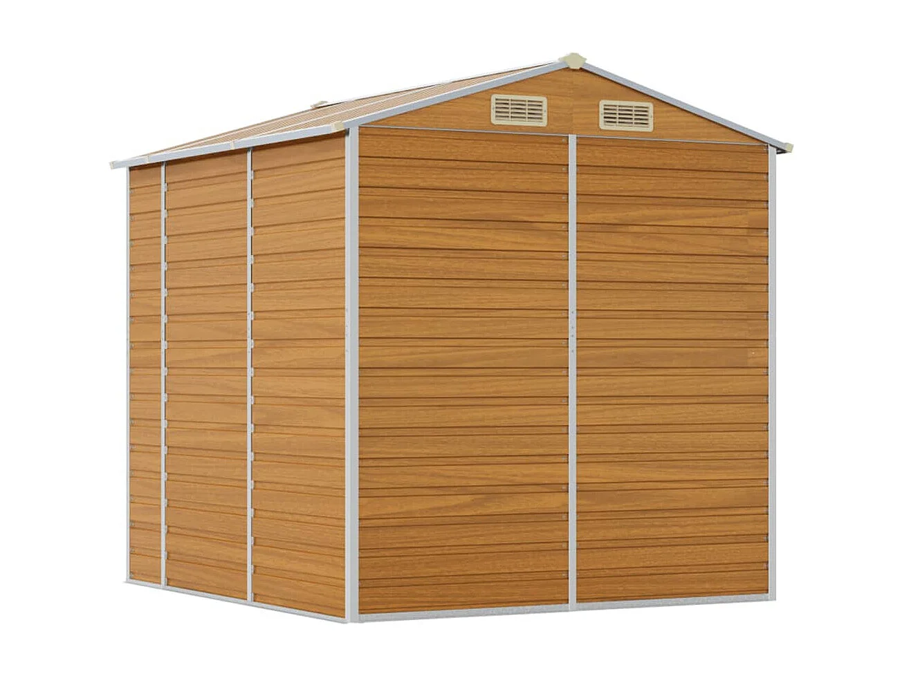Tampa  Abri de jardin marron clair 191x215x198 cm acier galvanisé