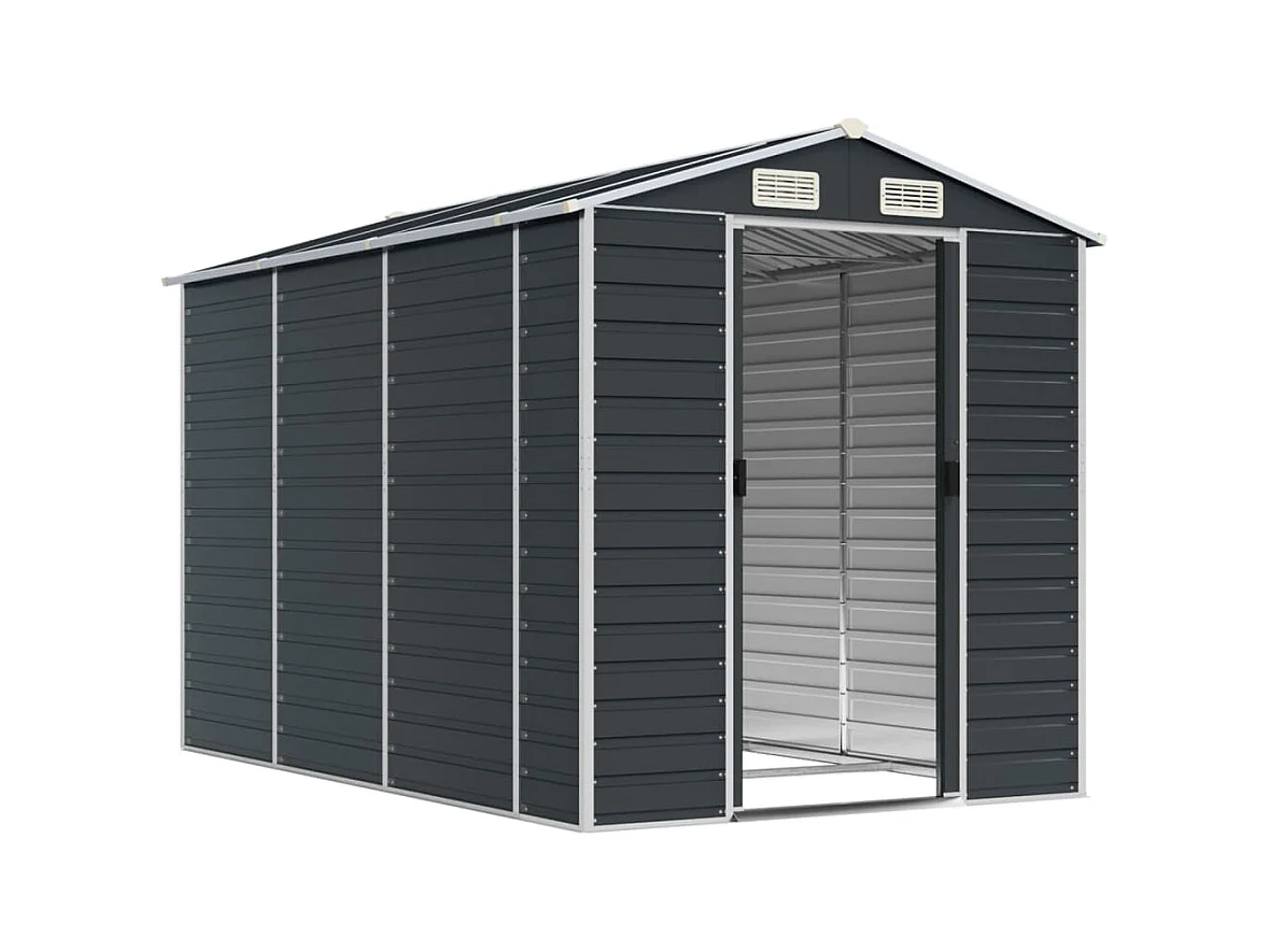 Tampa  Abri de jardin anthracite 191x300x198 cm acier galvanisé