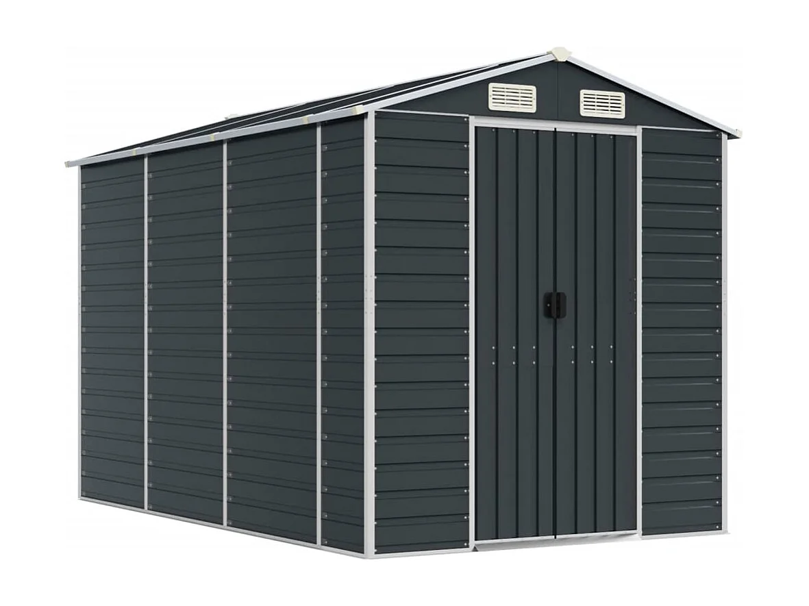 Tampa  Cobertizo de jardín acero galvanizado antracita 191x300x198 cm