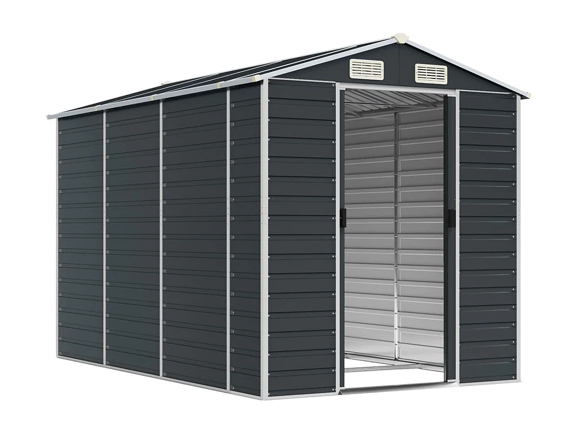 Tampa  Cobertizo de jardín acero galvanizado antracita 191x300x198 cm