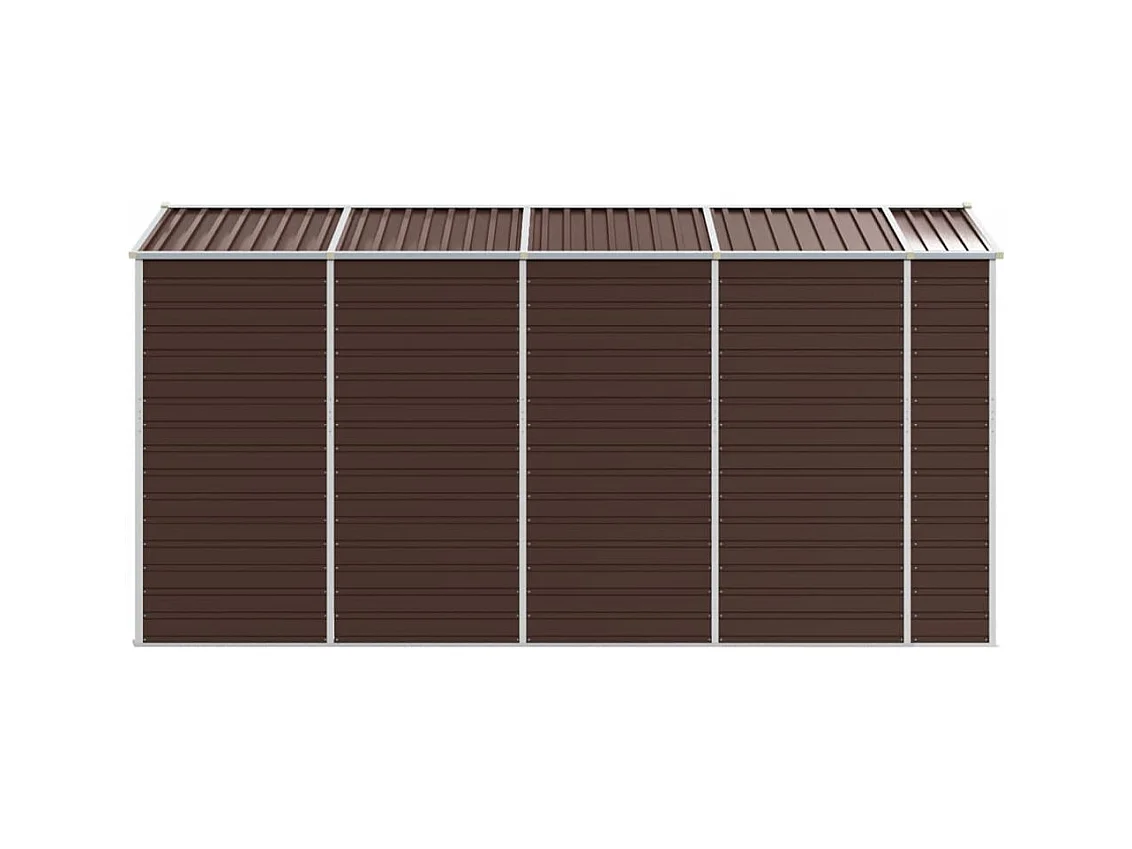 Tampa  Abri de jardin marron 191x385x198 cm acier galvanisé