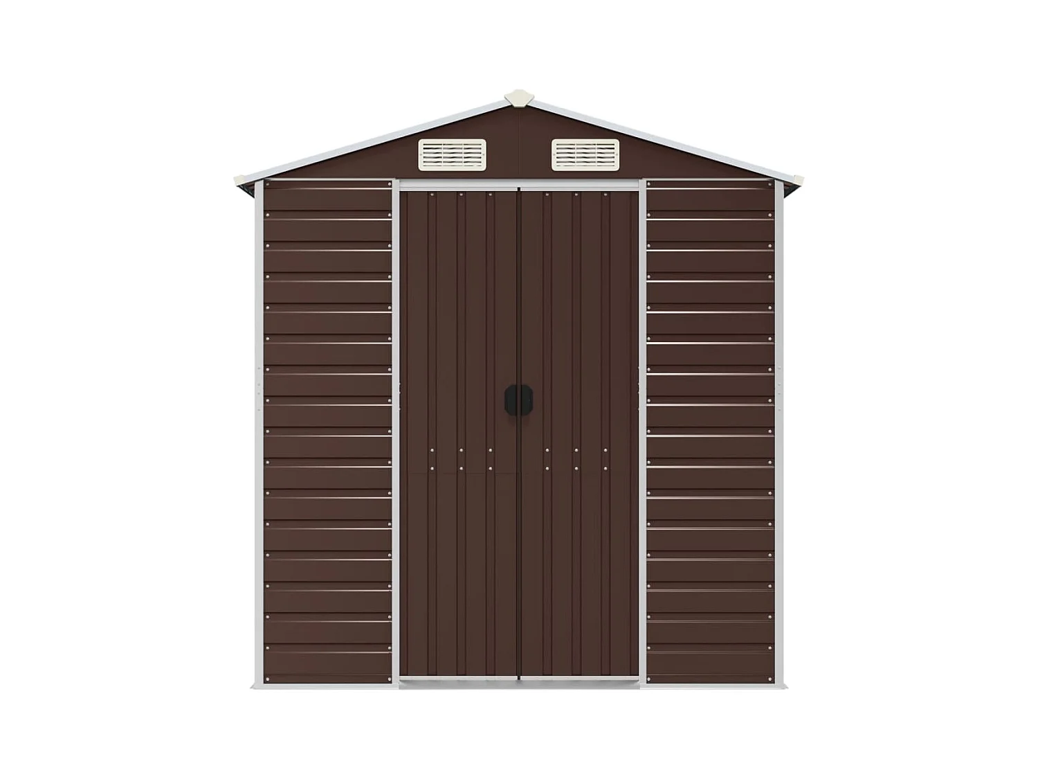 Tampa  Abri de jardin marron 191x385x198 cm acier galvanisé