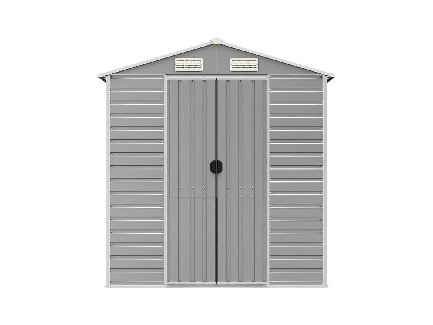 Tampa  Abri de jardin gris clair 191x385x198 cm acier galvanisé
