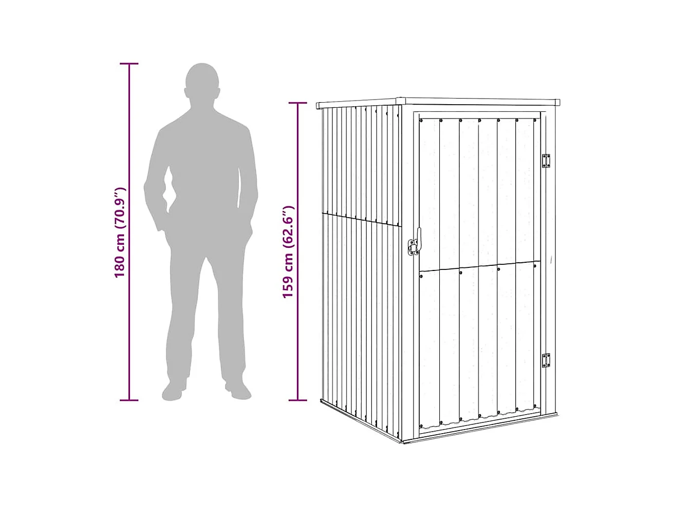 Nicole  Abri à outils de jardin anthracite 88x89x161 cm acier galvanisé