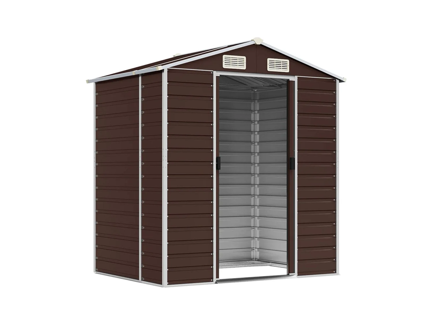 Tampa  Abri de jardin marron 191x130x198 cm acier galvanisé