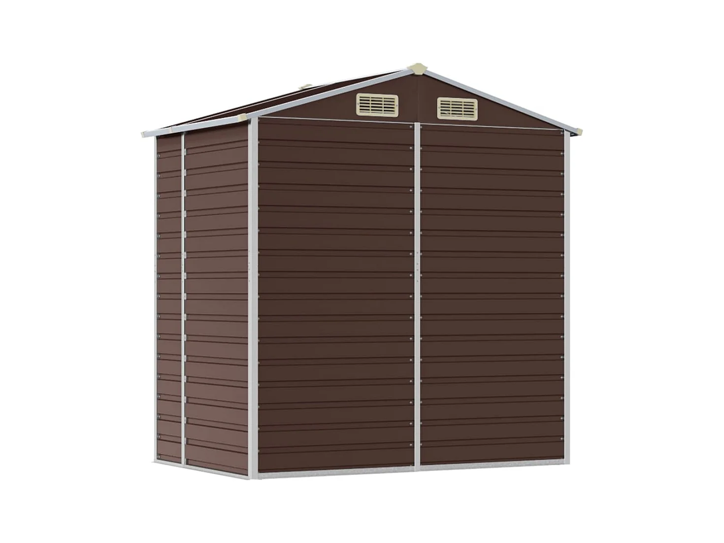 Tampa  Abri de jardin marron 191x130x198 cm acier galvanisé