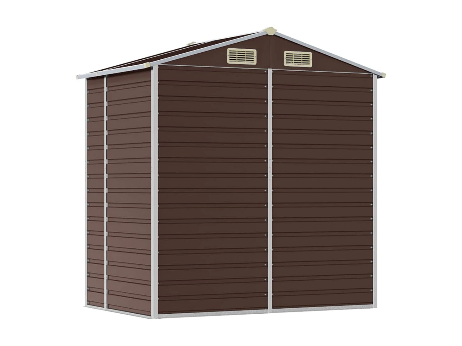 Tampa  Abri de jardin marron 191x130x198 cm acier galvanisé