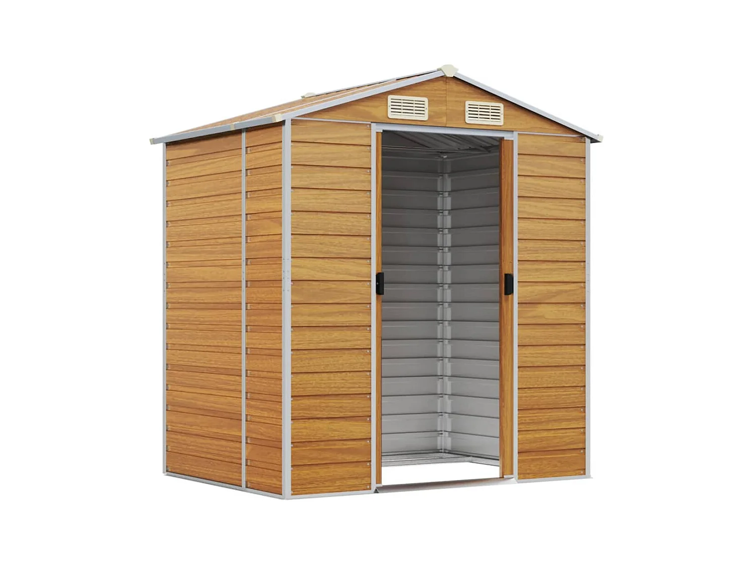 Tampa  Abri de jardin marron clair 191x130x198 cm acier galvanisé