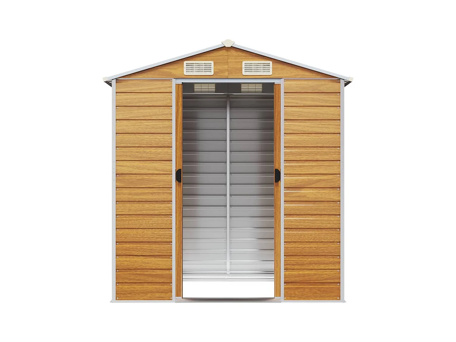 Tampa  Abri de jardin marron clair 191x130x198 cm acier galvanisé