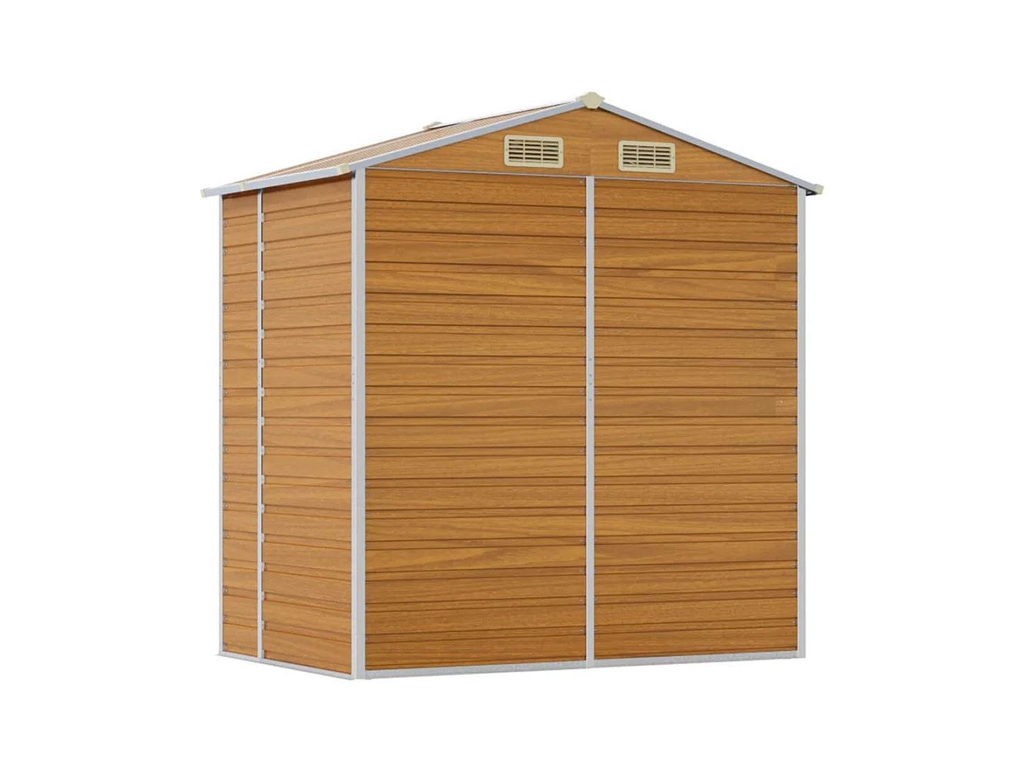 Tampa  Abri de jardin marron clair 191x130x198 cm acier galvanisé