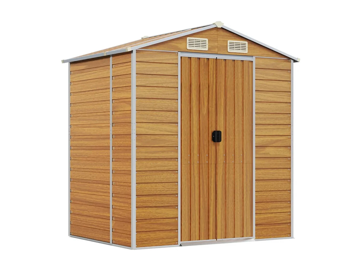 Tampa  Abri de jardin marron clair 191x130x198 cm acier galvanisé