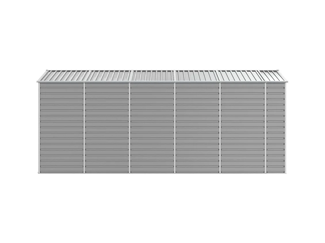 Tampa  Abri de jardin gris clair 191x470x198 cm acier galvanisé