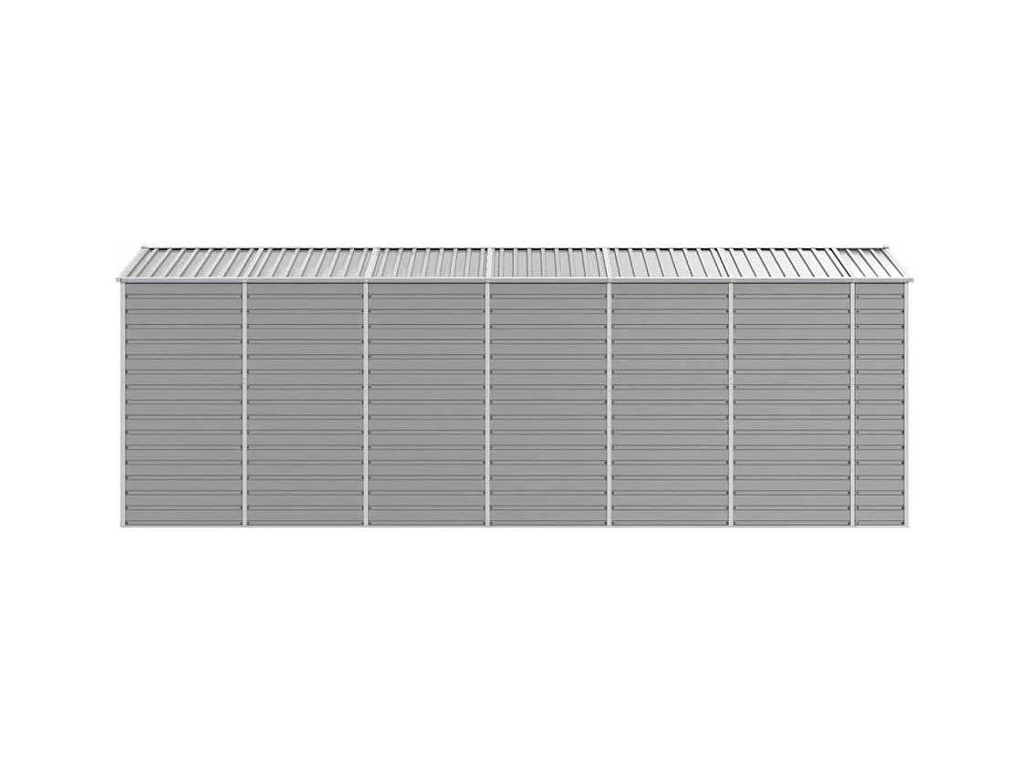 Tampa  Abri de jardin gris clair 191x555x198 cm acier galvanisé