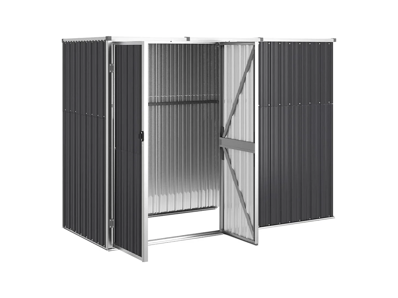 Nicole  Abri à outils de jardin anthracite 225x89x161cm acier galvanisé