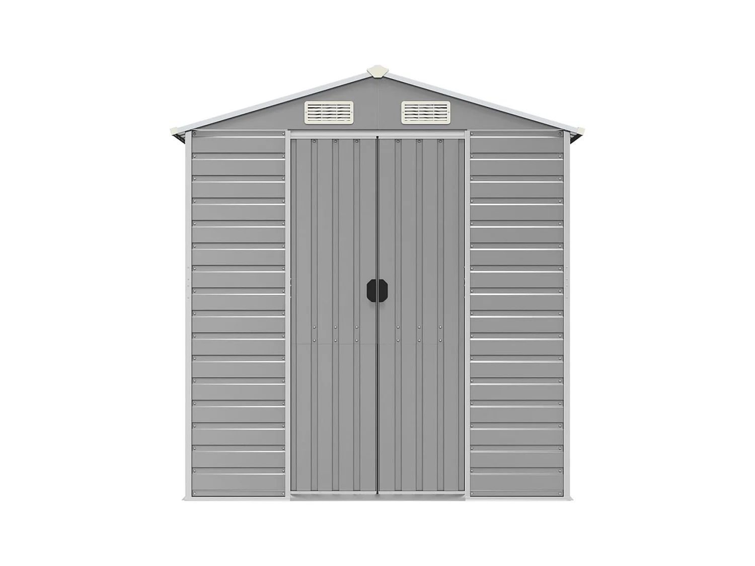 Tampa  Abri de jardin gris clair 191x895x198 cm acier galvanisé