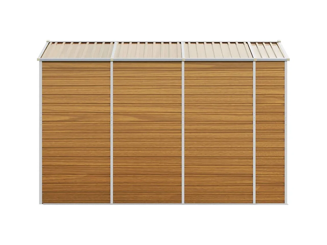 Tampa  Abri de jardin marron clair 191x300x198 cm acier galvanisé
