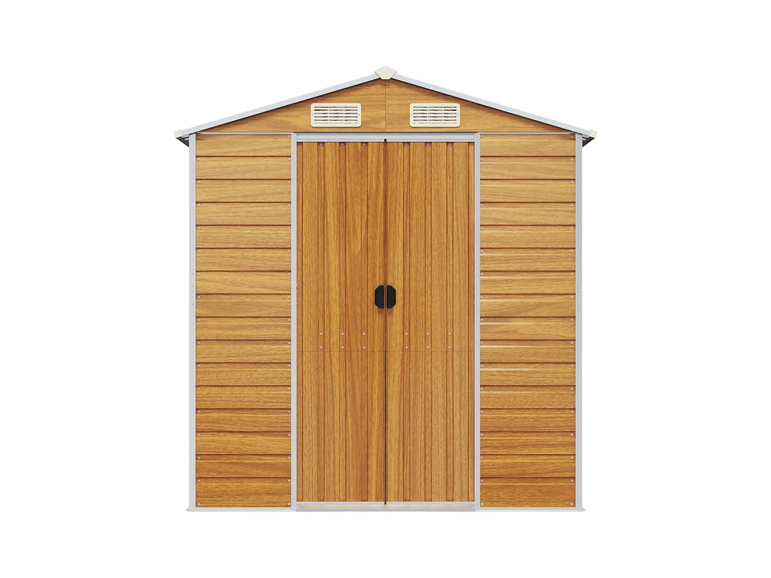 Tampa  Abri de jardin marron clair 191x300x198 cm acier galvanisé