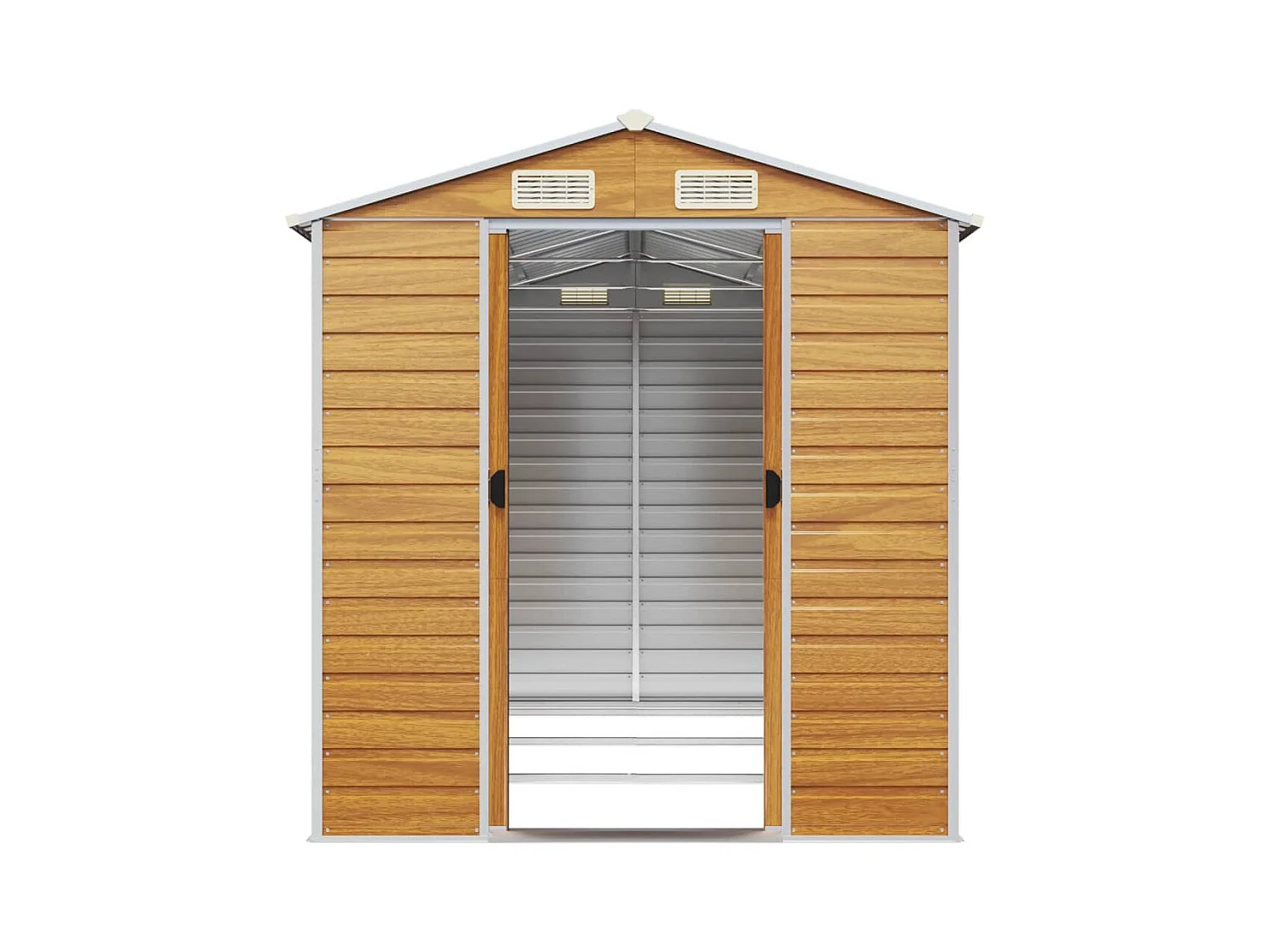 Tampa  Abri de jardin marron clair 191x300x198 cm acier galvanisé