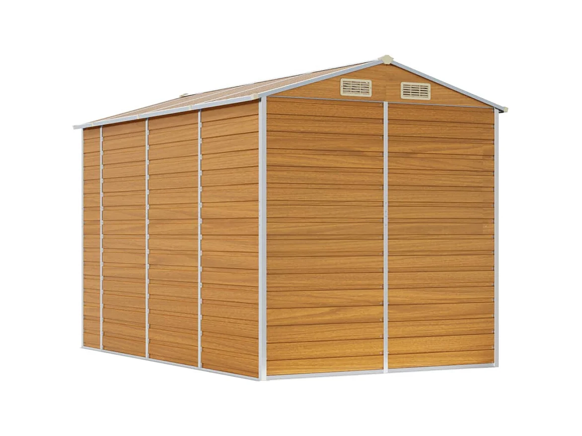 Tampa  Abri de jardin marron clair 191x300x198 cm acier galvanisé